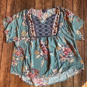 Artesia Boho Rayon Multicolor Top Sz L